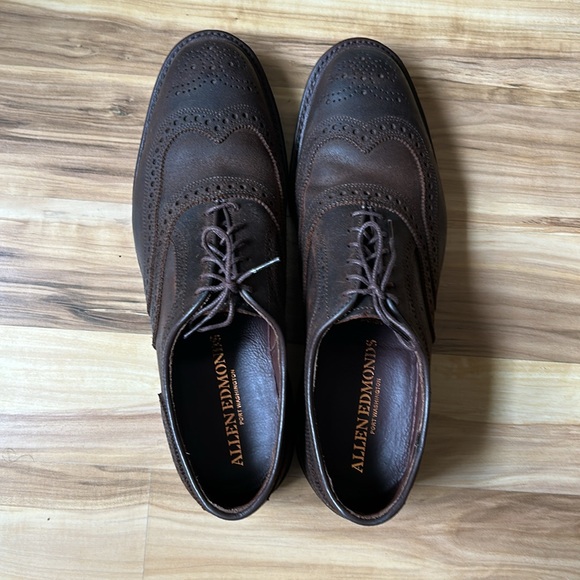 Allen Edmonds McTavish Brown Waxed Suede Oxfords 11D Worn Once - Picture 4 of 9